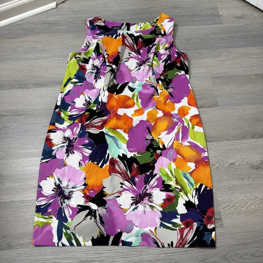 Alyx Sleeveless Floral Sheath Dress Plus Size 20W Knee-Length Tropical Resort